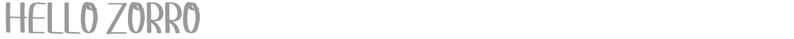 Hello Zorro font preview